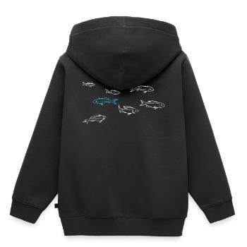Nager à contre-courant - poisson - Sweat Premium à capuche enfant bio - noir - Dos - AI Model Kid Male (0cm)