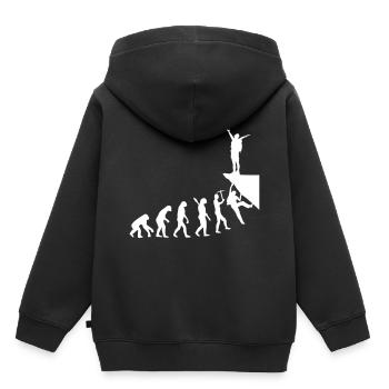 Evolution to Climb Mountaineering Evolution - Kids Premium Organic Hoodie - black - Back - AI Model Kid Male (0cm)