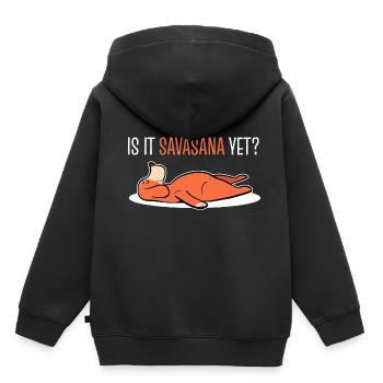 Savasana Meditation Meditieren Yoga Yogi - Kinder Premium Organic Hoodie - Schwarz - Hinten - AI Model Kid Male (0cm)