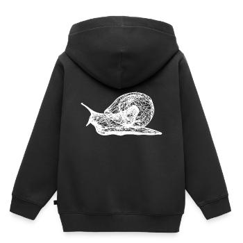 Snail - Schnecke - Kinder Premium Organic Hoodie - Schwarz - Hinten - AI Model Kid Male (0cm)