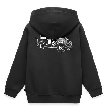 Pick-up Classic Car 01_weiß - Sweat Premium à capuche enfant bio - noir - Dos - AI Model Kid Male (0cm)