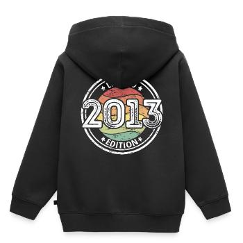 Jahrgang 2013 limited Edition 10. Geburtstag - Kinder Premium Organic Hoodie - Schwarz - Hinten - AI Model Kid Male (0cm)