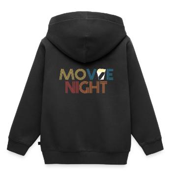 Soirée cinéma Soirée cinéma Popcorn T-Shirt Gift - Sweat Premium à capuche enfant bio - noir - Dos - AI Model Kid Male (0cm)
