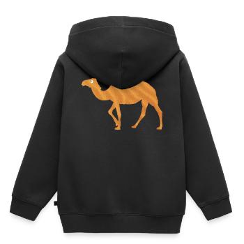 Dromedary Desert - Kids Premium Organic Hoodie - black - Back - AI Model Kid Male (0cm)