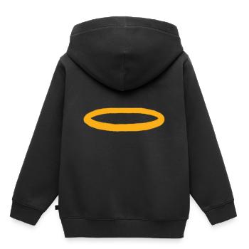 Heiligenschein Heilig Engel Gott - Kinder Premium Organic Hoodie - Schwarz - Hinten - AI Model Kid Male (0cm)