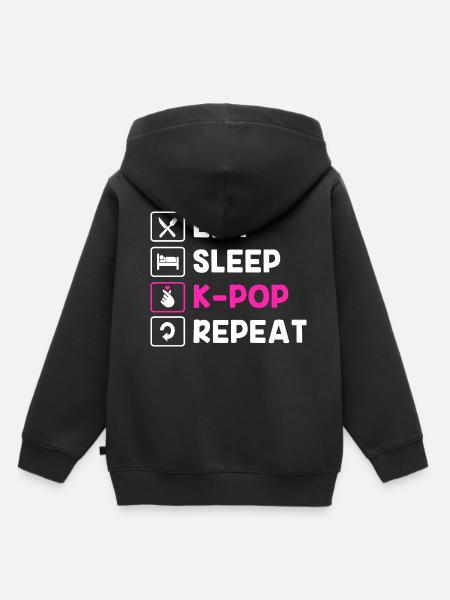 K-Pop - Kinder Premium Organic Hoodie - Schwarz