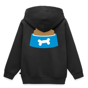 cadeau bol pour chien - Sweat Premium à capuche enfant bio - noir - Dos - AI Model Kid Male (0cm)