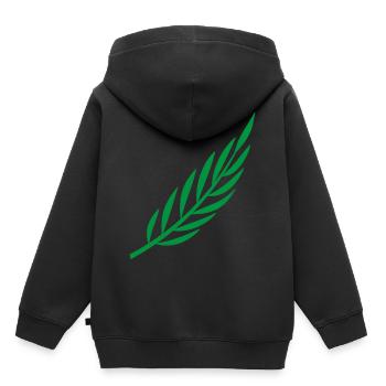 Laurel branch - Kids Premium Organic Hoodie - black - Back - AI Model Kid Male (0cm)
