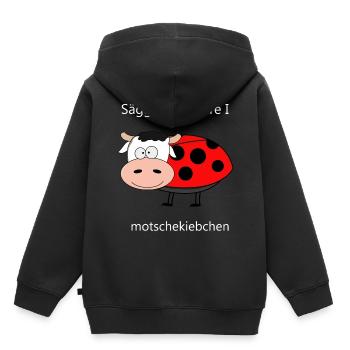 Animaux saxons - La coccinelle - Sweat Premium à capuche enfant bio - noir - Dos - AI Model Kid Male (0cm)