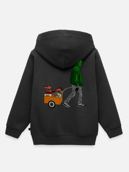 Pyro Pyrotechnik Feuerwerk - Kinder Premium Organic Hoodie - Schwarz