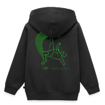 footballeur - Sweat Premium à capuche enfant bio - noir - Dos - AI Model Kid Male (0cm)