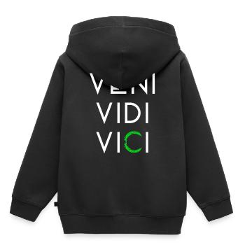 Veni vidi vici - I came, saw and won. - Kids Premium Organic Hoodie - black - Back - AI Model Kid Male (0cm)