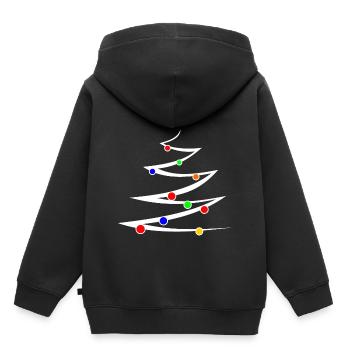 Weihnachten Christkind Tanne xmas - Kinder Premium Organic Hoodie - Schwarz - Hinten - AI Model Kid Male (0cm)