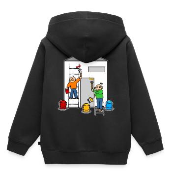 Painter or house painter paint a house - Kids Premium Organic Hoodie - black - Back - AI Model Kid Male (0cm)