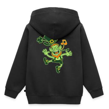 Leprechaun Dancing and Singing - Kids Premium Organic Hoodie - black - Back - AI Model Kid Male (0cm)
