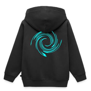 Wirbel Spirale Kringel Muster Shirt Geschenk Idee - Kinder Premium Organic Hoodie - Schwarz - Hinten - AI Model Kid Male (0cm)