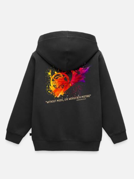 waldhorn - Kinder Premium Organic Hoodie - Schwarz