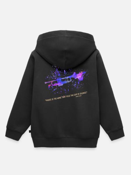 trompete - Kinder Premium Organic Hoodie - Schwarz