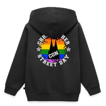 CSD Cologne LGBT Gay Pride Rainbow - Kids Premium Organic Hoodie - black - Back - AI Model Kid Male (0cm)