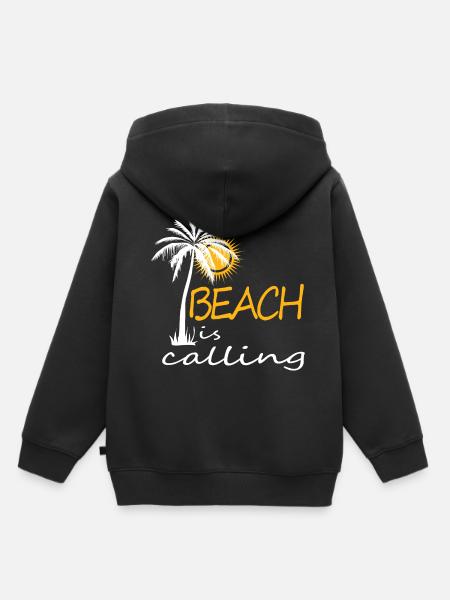 Der Strand ruft - Kinder Premium Organic Hoodie - Schwarz