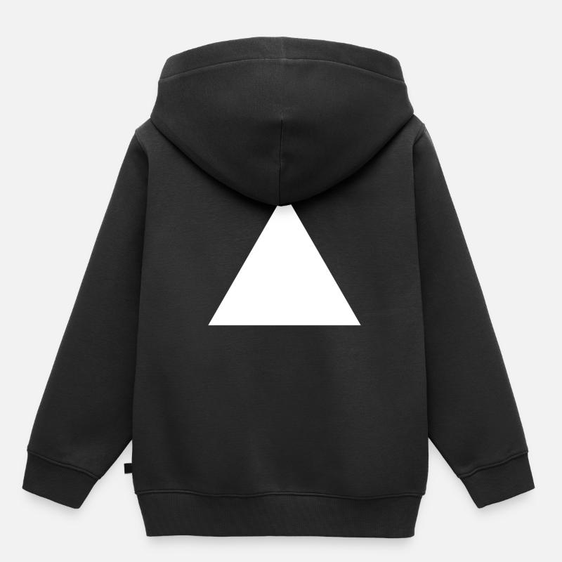 Triangle Triangle Blanc - Sweat Premium à capuche enfant bio - noir