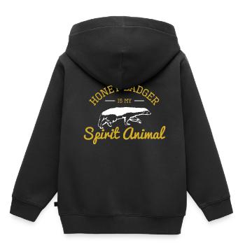 Ratel Mammifère - Sweat Premium à capuche enfant bio - noir - Dos - AI Model Kid Male (0cm)