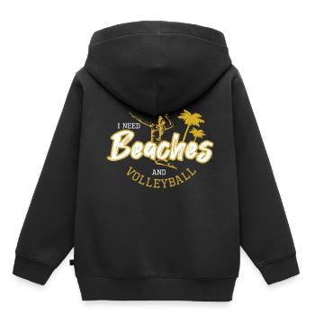 Beach-Volleyball - Kinder Premium Organic Hoodie - Schwarz - Hinten - AI Model Kid Male (0cm)