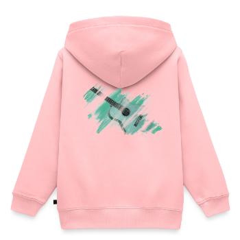 akustik gitarre - Kinder Premium Organic Hoodie - Rosa - Hinten - AI Model Kid Female (0cm)