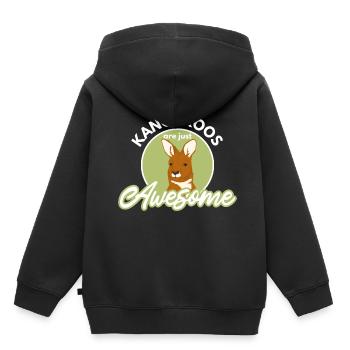 kangourou - Sweat Premium à capuche enfant bio - noir - Dos - AI Model Kid Male (0cm)