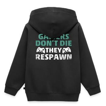 Player - Kids Premium Organic Hoodie - black - Back - AI Model Kid Male (0cm)
