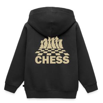 schach spielen spieler - Kinder Premium Organic Hoodie - Schwarz - Hinten - AI Model Kid Male (0cm)