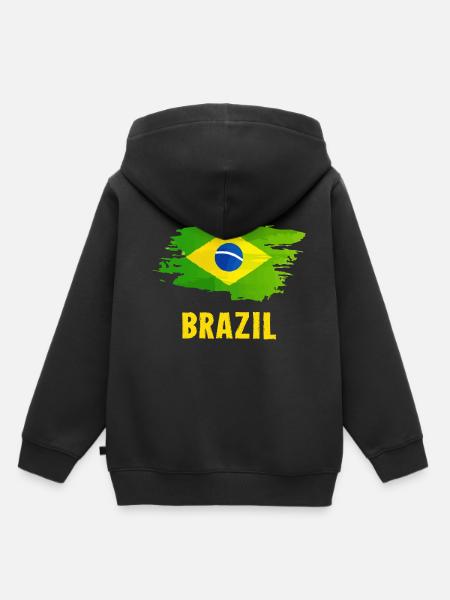 brazil - Kinder Premium Organic Hoodie - Schwarz