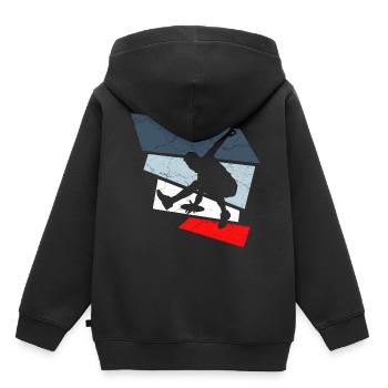 frisbee - Kids Premium Organic Hoodie - black - Back - AI Model Kid Male (0cm)