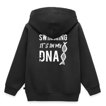nager - Sweat Premium à capuche enfant bio - noir - Dos - AI Model Kid Male (0cm)