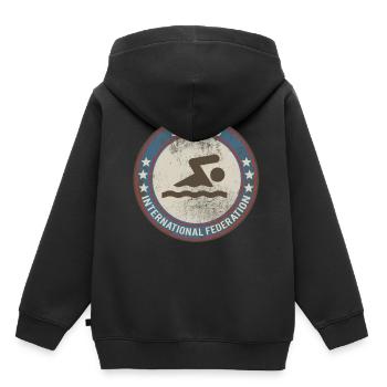 nager - Sweat Premium à capuche enfant bio - noir - Dos - AI Model Kid Male (0cm)