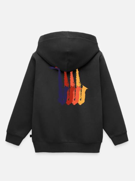 Saxophon - Kinder Premium Organic Hoodie - Schwarz