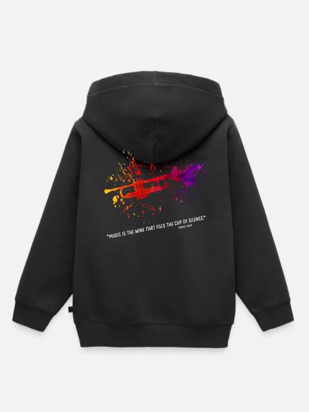 trompete - Kinder Premium Organic Hoodie - Schwarz
