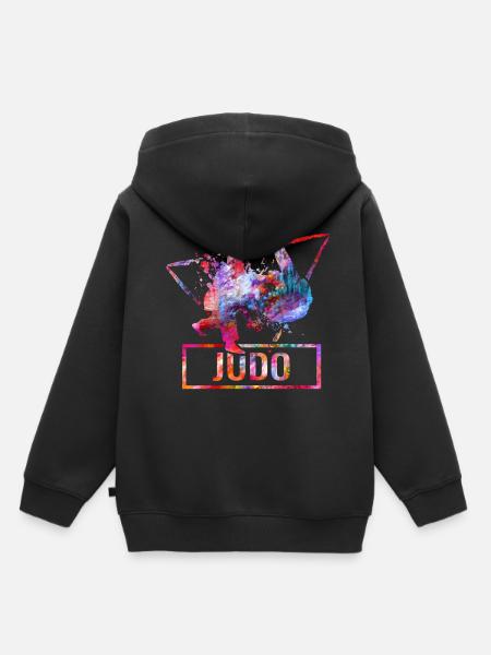 judo - Hoodie Premium barn ekologisk - svart
