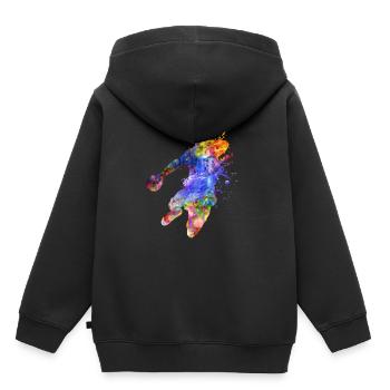 handball - Sweat Premium à capuche enfant bio - noir - Dos - AI Model Kid Male (0cm)