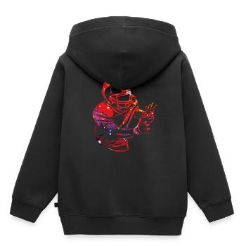 football américain - Sweat Premium à capuche enfant bio - noir - Dos - AI Model Kid Male (0cm)