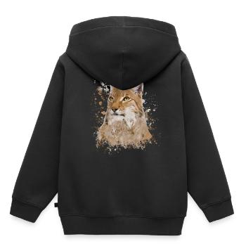lynx - Kids Premium Organic Hoodie - black - Back - AI Model Kid Male (0cm)