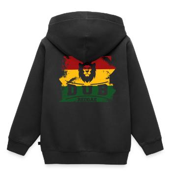 Dub reggae - Kids Premium Organic Hoodie - black - Back - AI Model Kid Male (0cm)