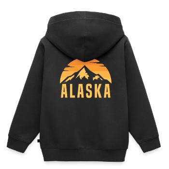 Alaska - Sweat Premium à capuche enfant bio - noir - Dos - AI Model Kid Male (0cm)