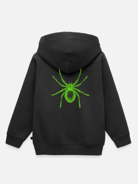Spinne - Kinder Premium Organic Hoodie - Schwarz