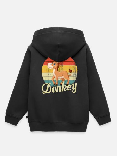 Esel - Hoodie Premium barn ekologisk - svart