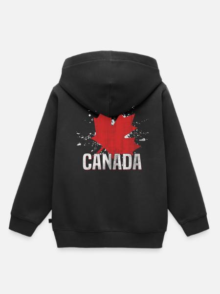 Kanada - Kinder Premium Organic Hoodie - Schwarz