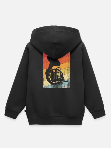 Waldhorn - Kinder Premium Organic Hoodie - Schwarz