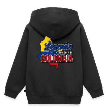Kolumbien - Kinder Premium Organic Hoodie - Schwarz - Hinten - AI Model Kid Male (0cm)