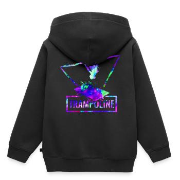Trampolin - Kinder Premium Organic Hoodie - Schwarz - Hinten - AI Model Kid Male (0cm)