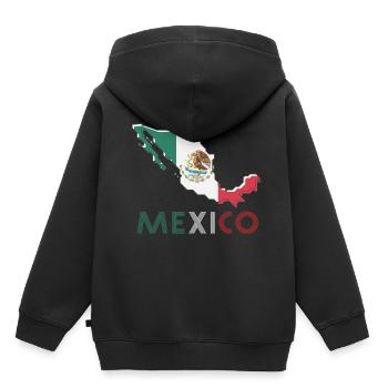 Mexique - Sweat Premium à capuche enfant bio - noir - Dos - AI Model Kid Male (0cm)